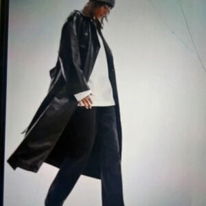 Vintage international leather collection small petite women's coat